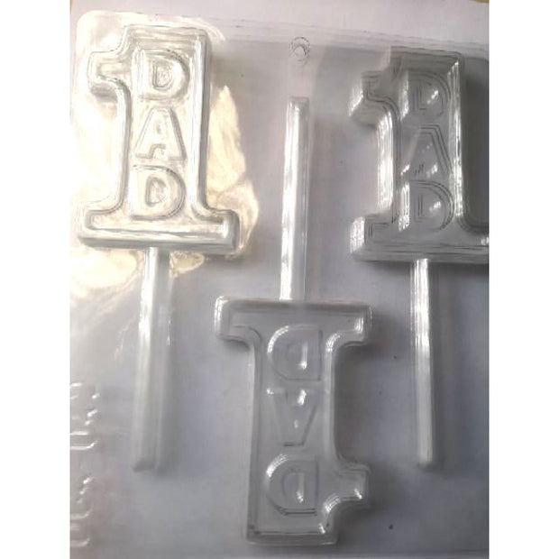 #1 Mom and #1 Dad Chocolate Lollipop Lolly Mould Mold Molder