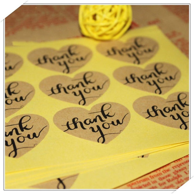 Thank You Heart Stickers