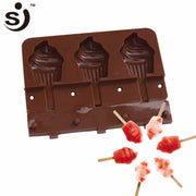 Onhand 3 Cavities Popsicle Molder Silicone Ice Cream Mold