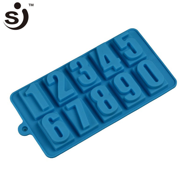Onhand 10 Cavity Numbers Mold Silicone choco Chocolate Mould