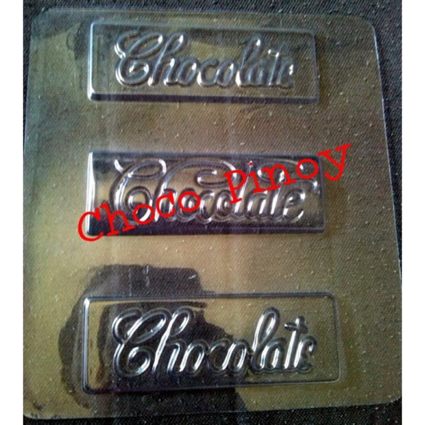 Onhand Chocolate Bar Molder with Chocolate Word