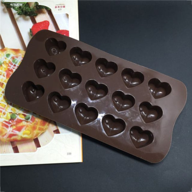 ONHAND 15 heart Silicon Silicone Bites Chocolate Mold Molder